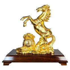 Tượng ngựa tài lộc dát vàng 24k act gold